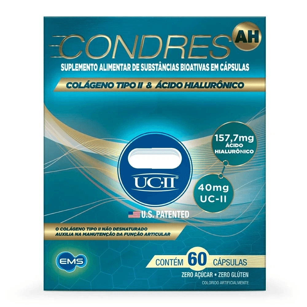 Condres AH Colágeno Tipo 2 e Ácido Hialurônico 60 Cápsulas - Imagem 1